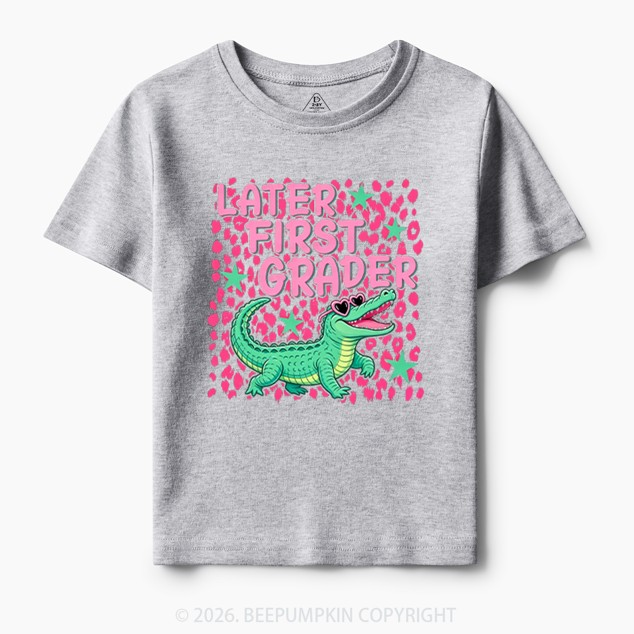 Pink Leopard Print Later Back to School Toddler&Kid's Tees