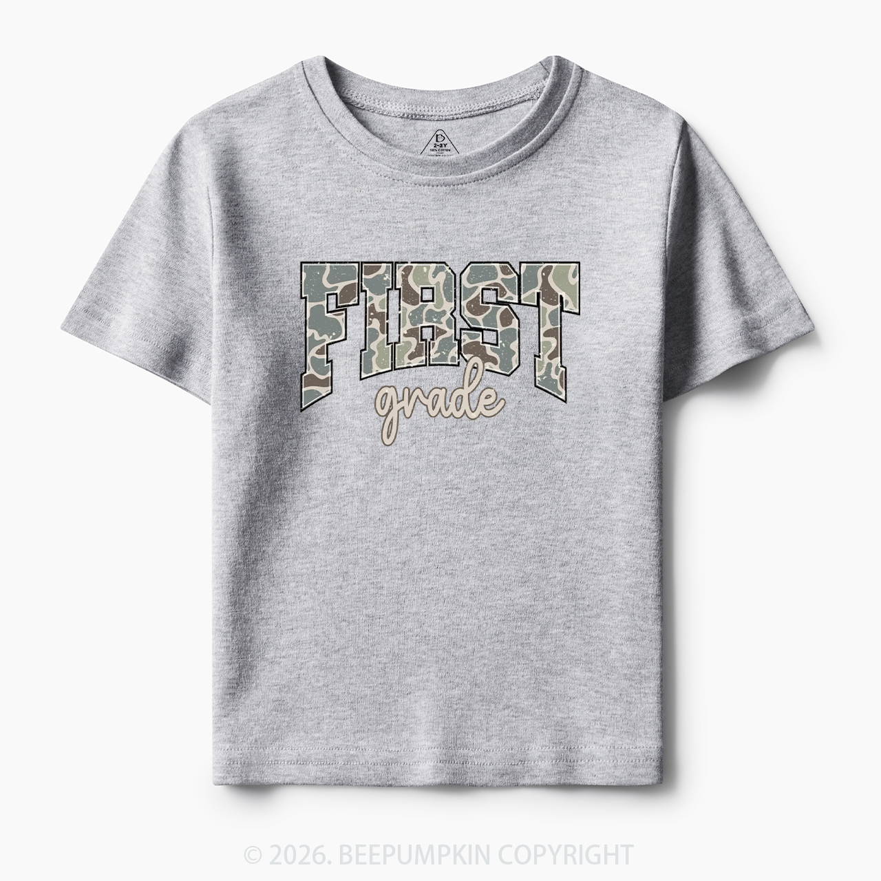 Camo First Grade Back to School Toddler&Kid's Tees
