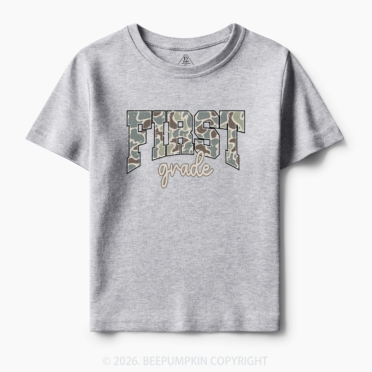 Camo First Grade Back to School Toddler&Kid's Tees
