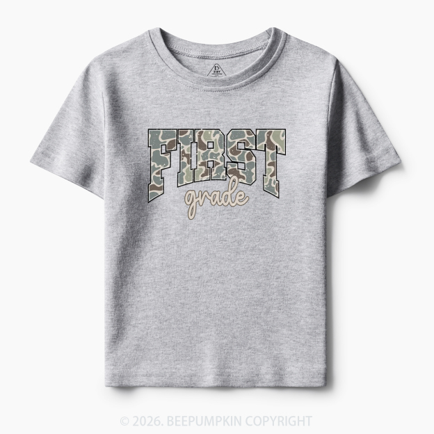 Camo First Grade Back to School Toddler&Kid's Tees