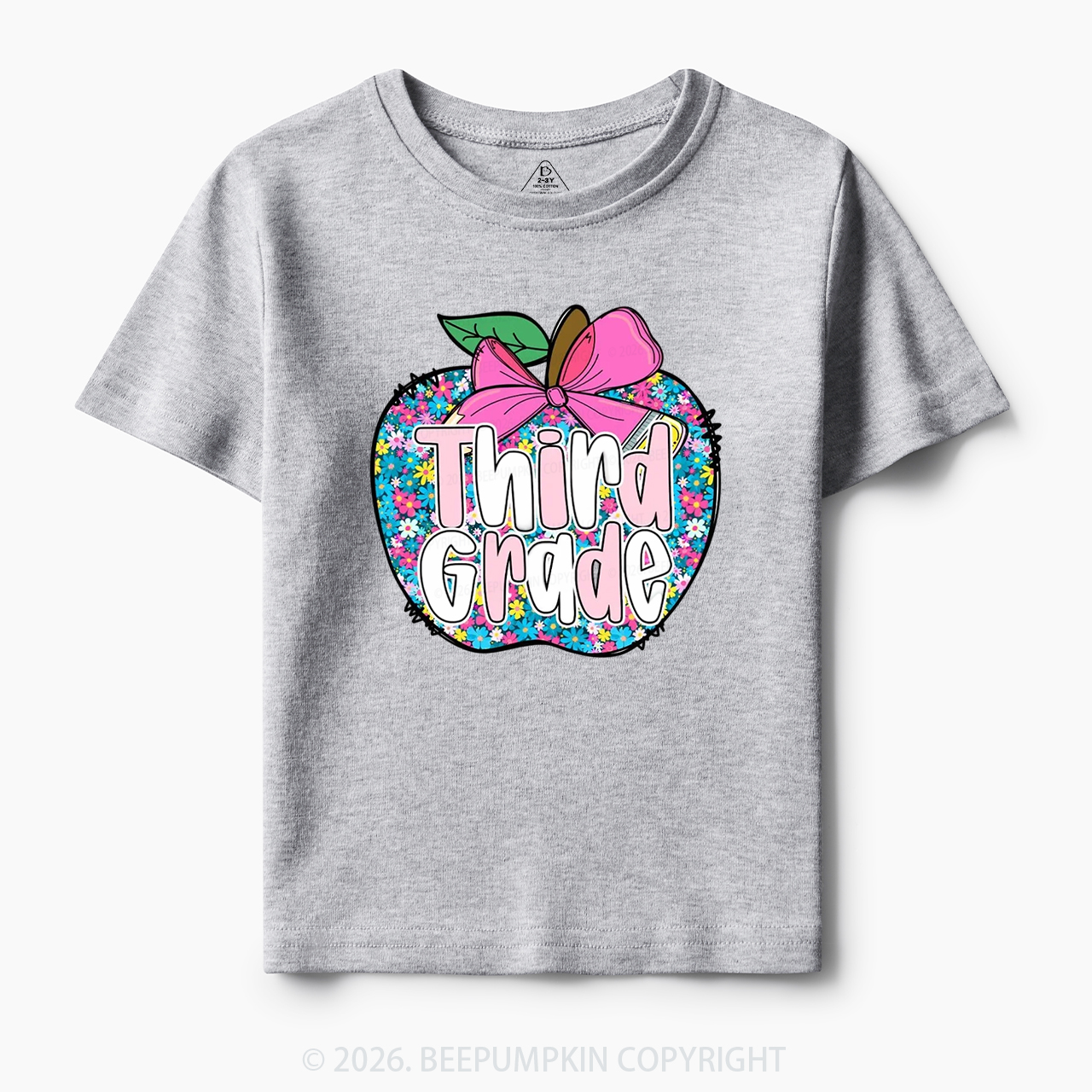 Preppy Back to School Coquette Retro Apple Toddler&Kid's Tees