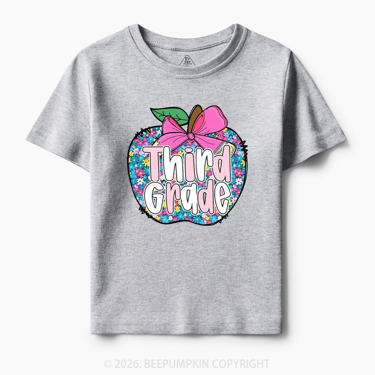 Preppy Back to School Coquette Retro Apple Toddler&Kid's Tees