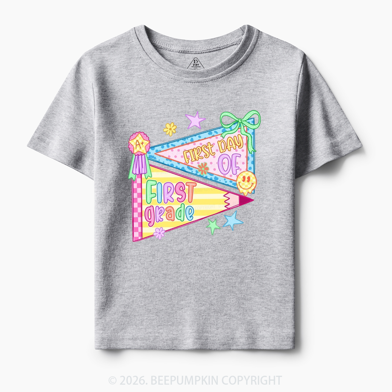 Floral Apple Pre-k 1st/2nd/3rd/4th/5th Grade Toddler&Kid's Tees