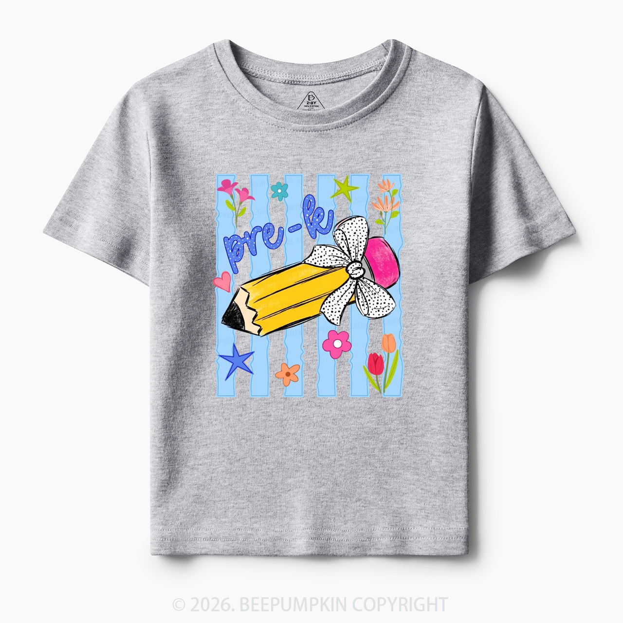 Striped Pencil Pre-K To Fifth Grade Toddler&Kid's Tees