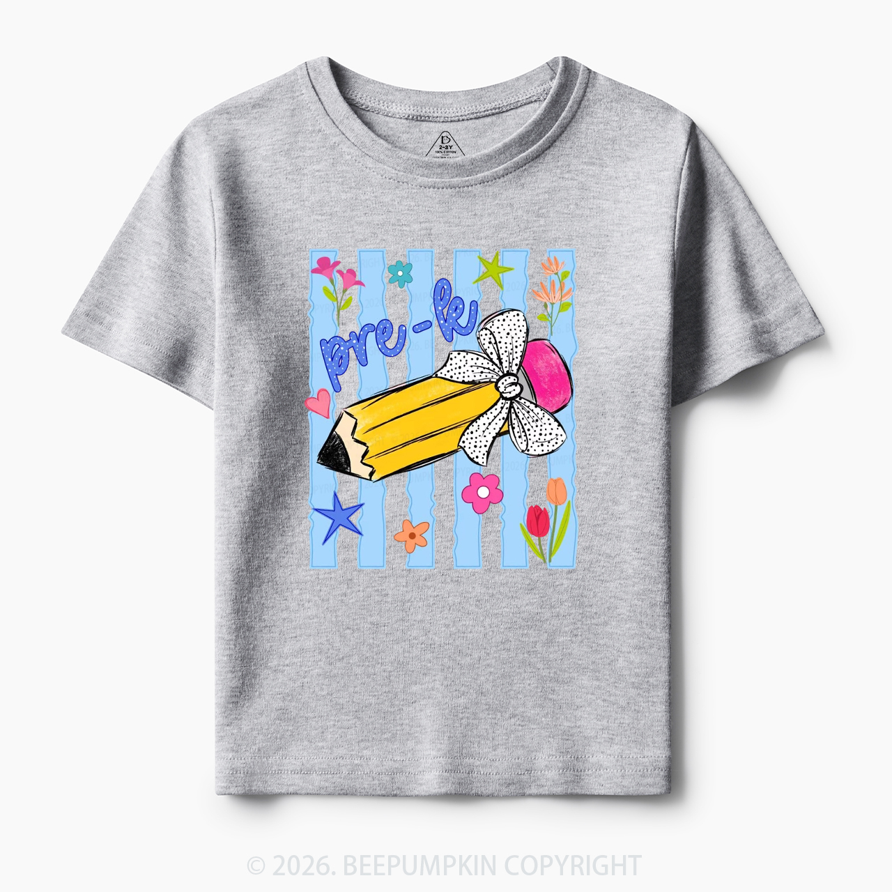 Striped Pencil Pre-K To Fifth Grade Toddler&Kid's Tees