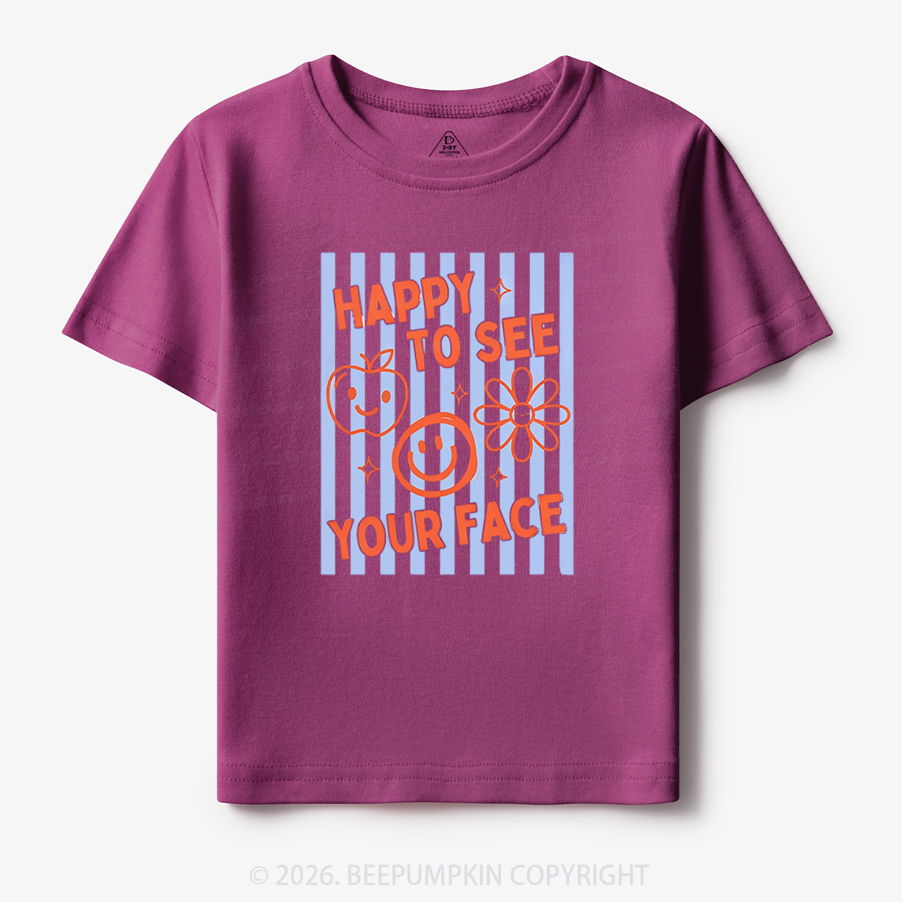Happy To See Your Face Retro Stripe Toddler&Kid's Tees