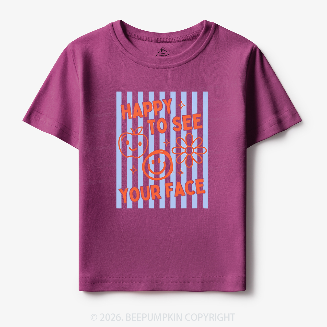 Happy To See Your Face Retro Stripe Toddler&Kid's Tees