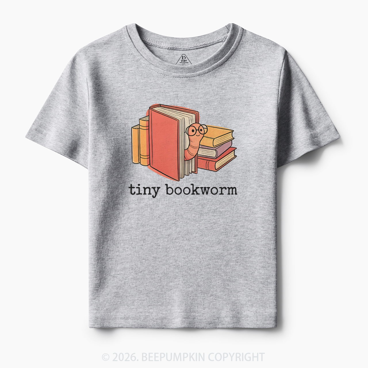 Tiny Bookworm Cute Book Lover Toddler&Kid's Tees