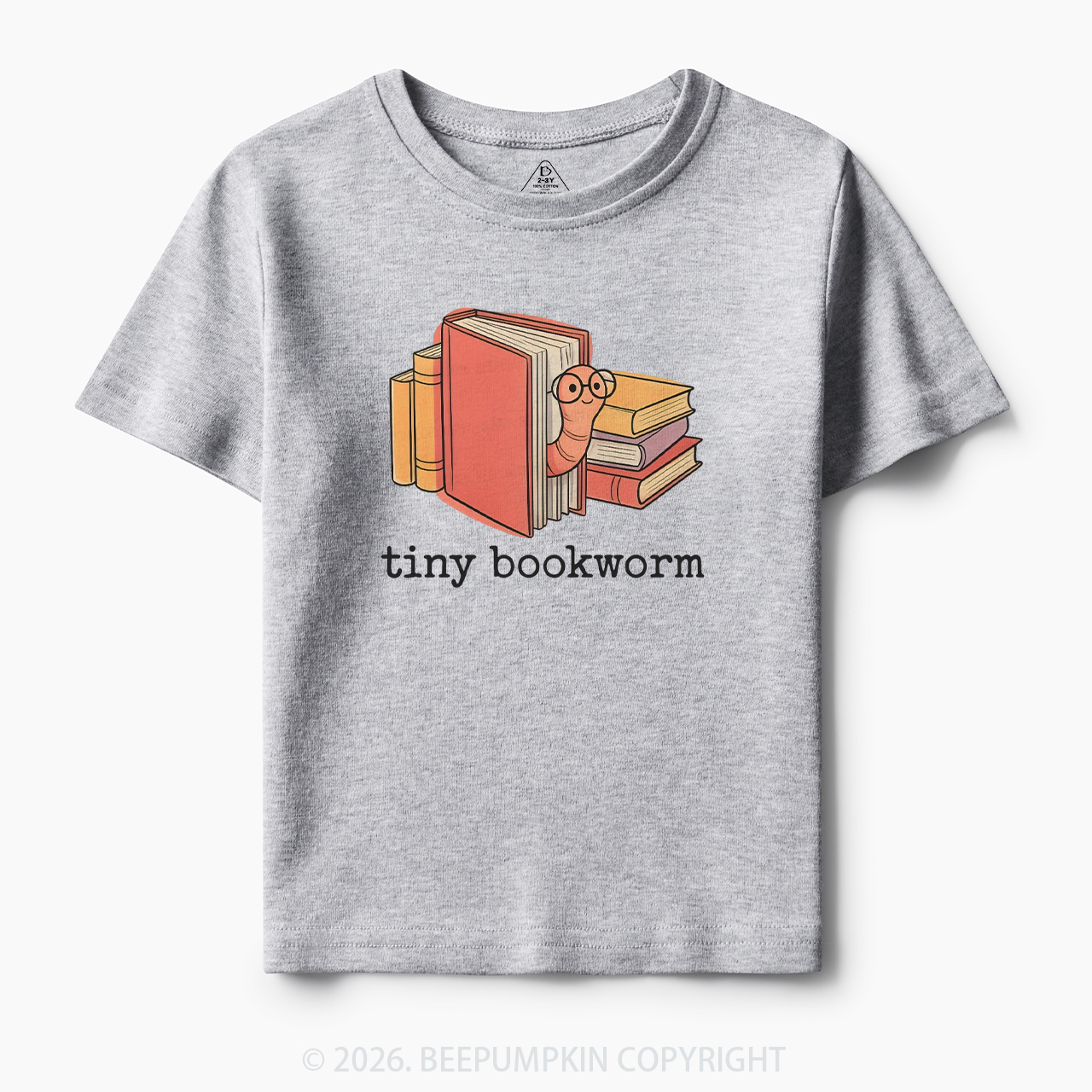 Tiny Bookworm Cute Book Lover Toddler&Kid's Tees