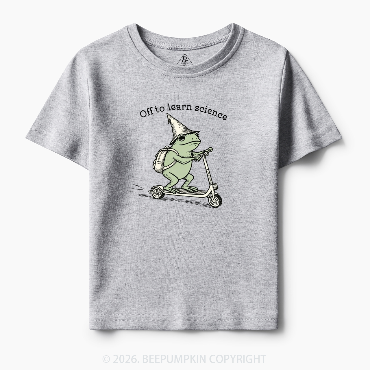 Personalized Funny Frog Off to Learn Class Toddler&Kid's Tees