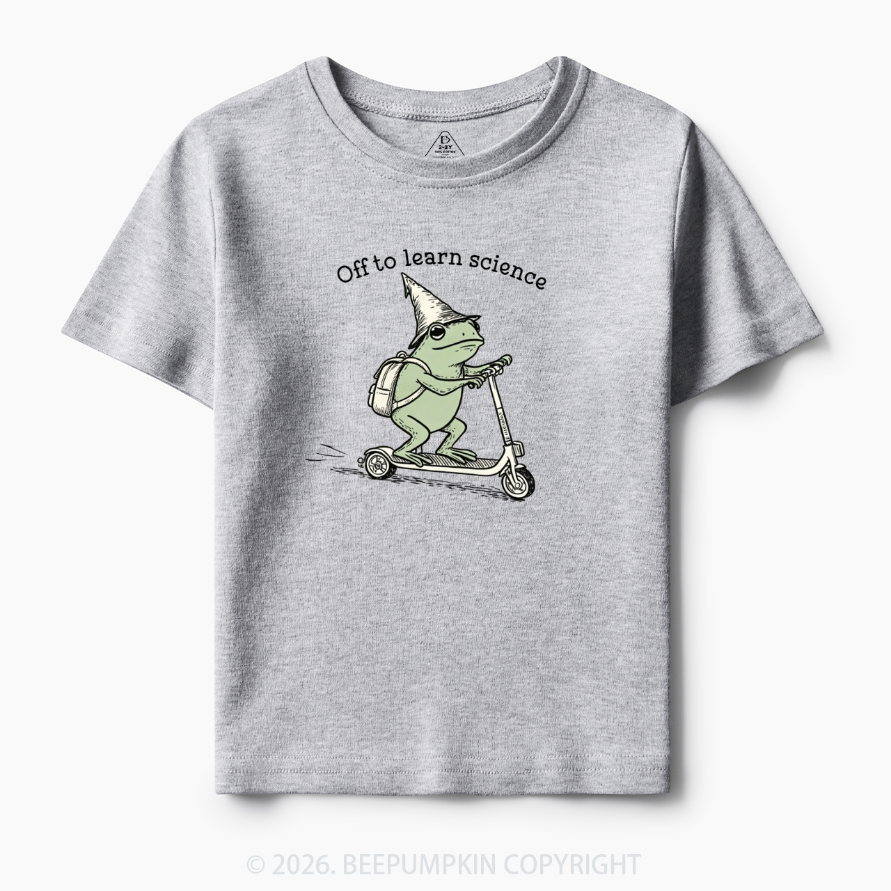 Personalized Funny Frog Off to Learn Class Toddler&Kid's Tees