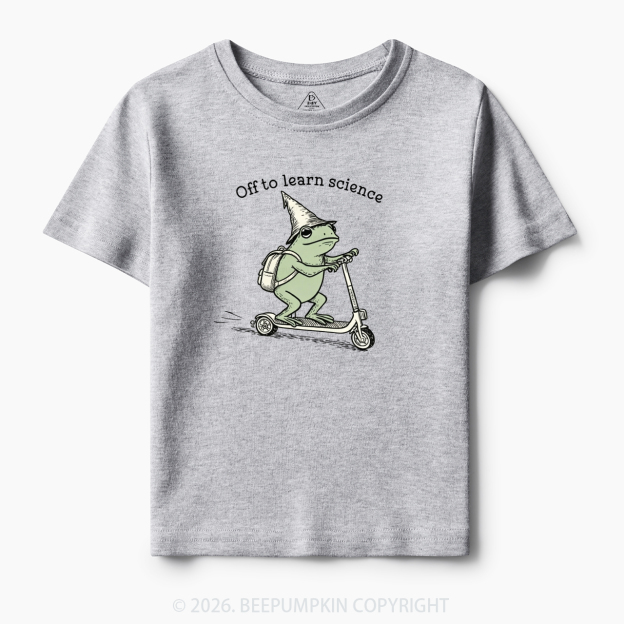 Personalized Funny Frog Off to Learn Class Toddler&Kid's Tees
