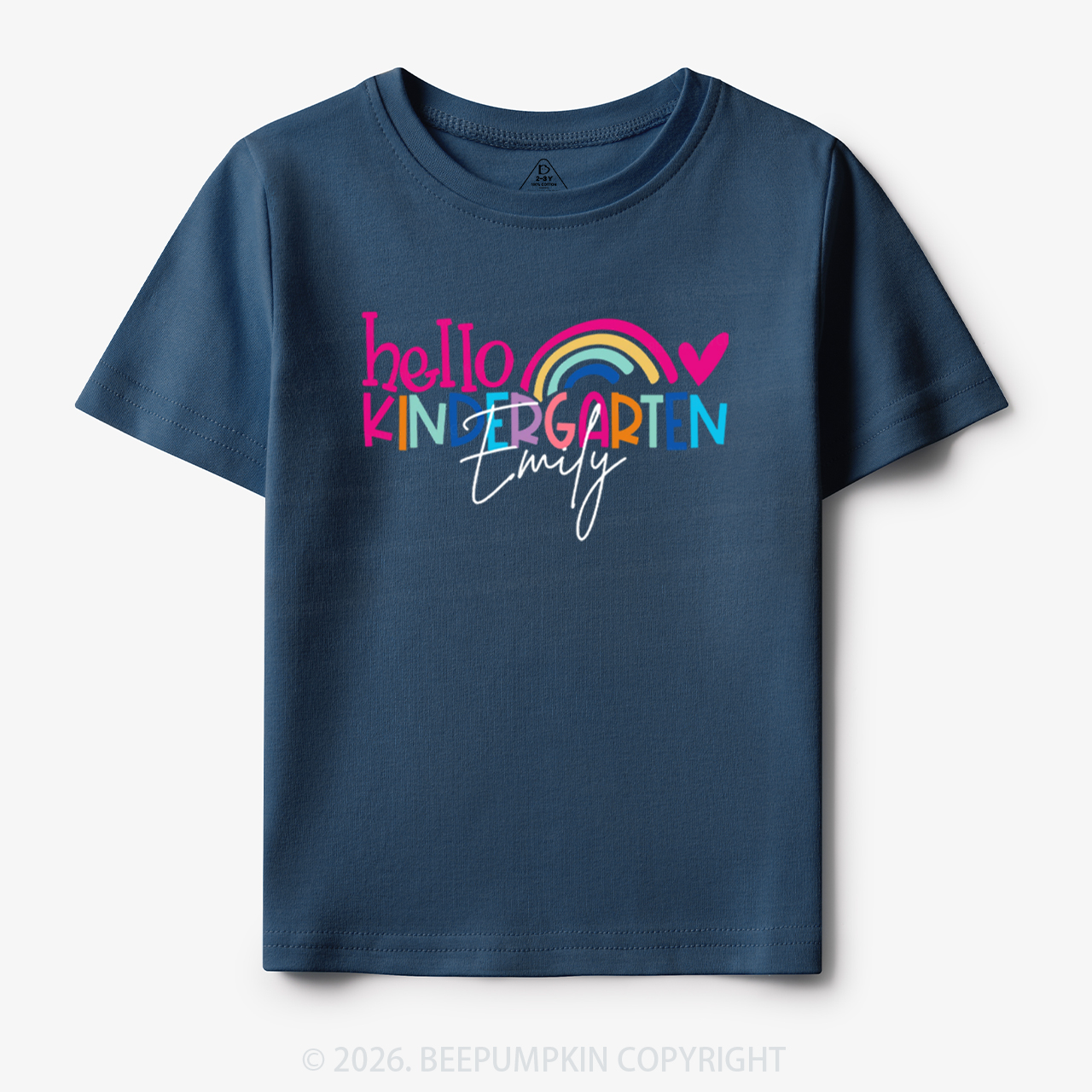 Personalized Name Rainbow Hello Kindergarten Toddler&Kid's Tees