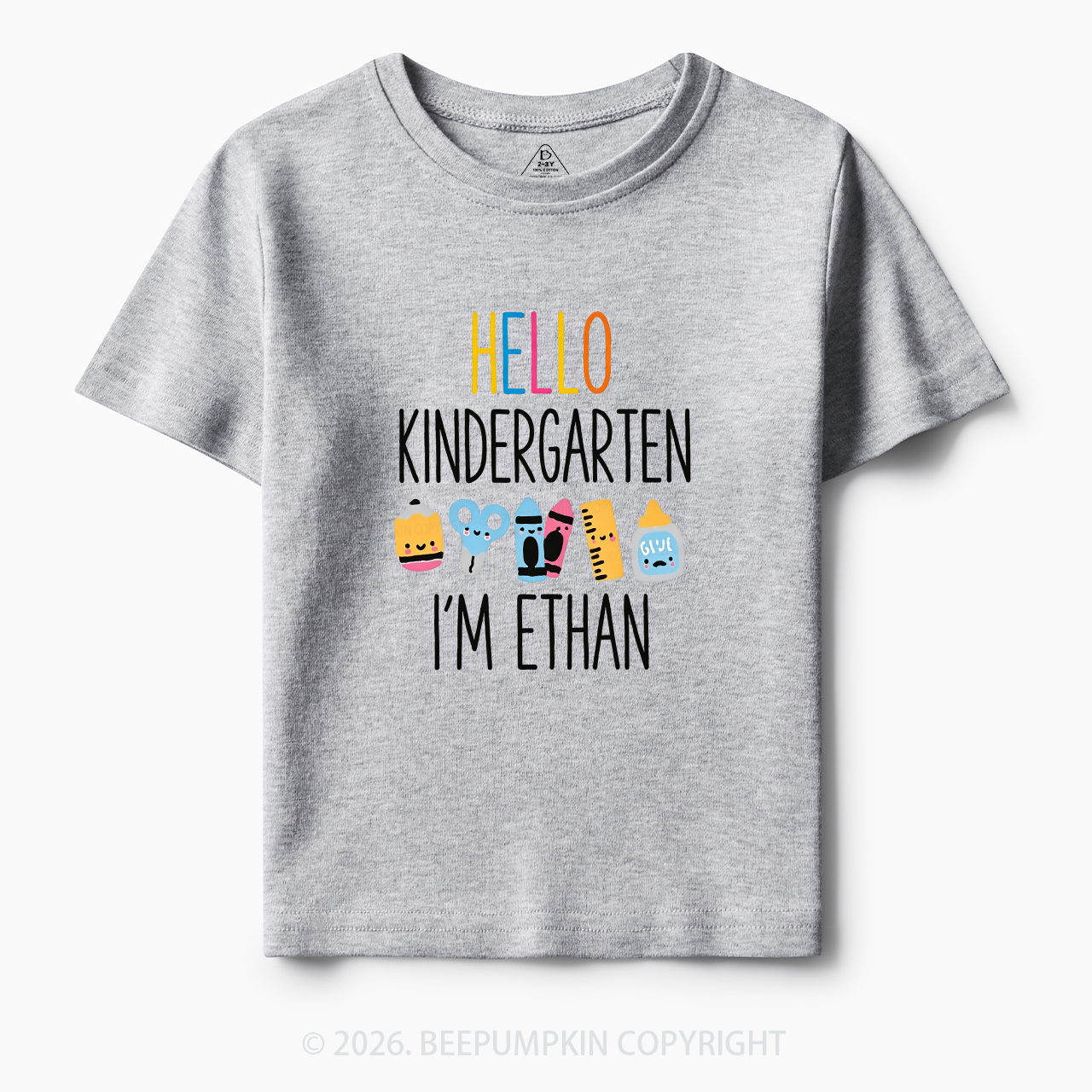Personalized Hello Kindergarten I’m Name Toddler&Kid's Tees
