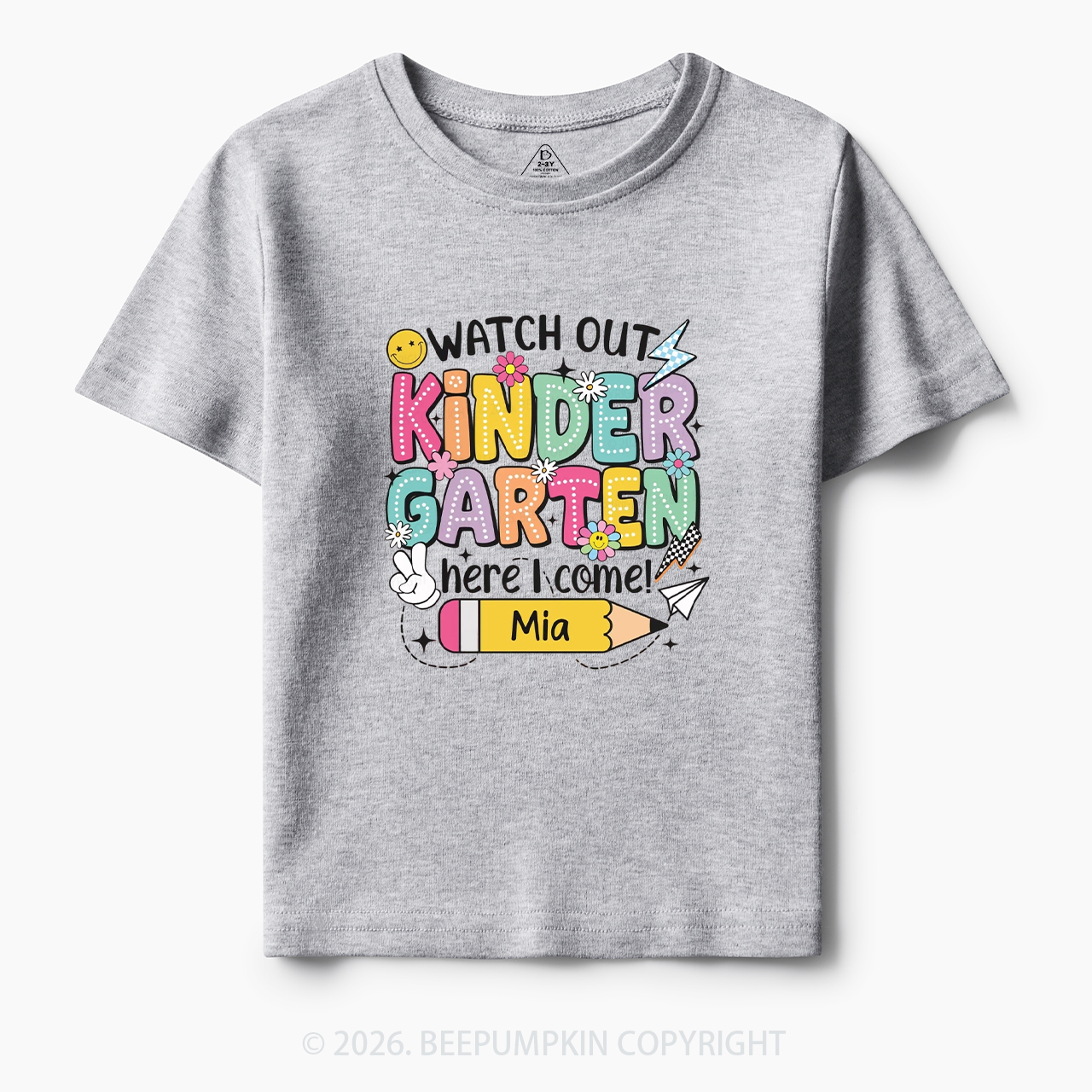 Personalized Watch Out Kindergarten Here I Come Toddler&Kid's Tees