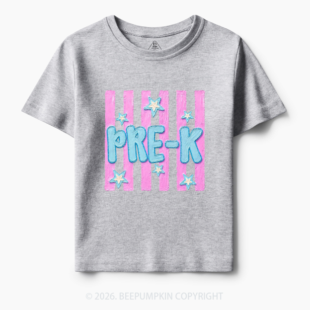 Retro Striped Pre-K Back To School Toddler&Kid's Tees