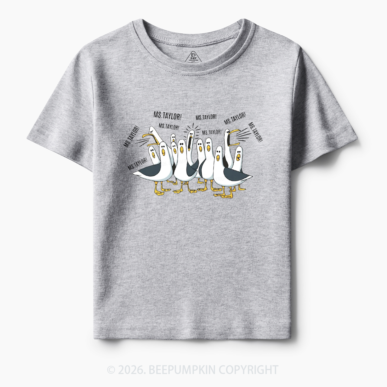 Personalized Teacher Name Seagulls Funny Toddler&Kid's Tees