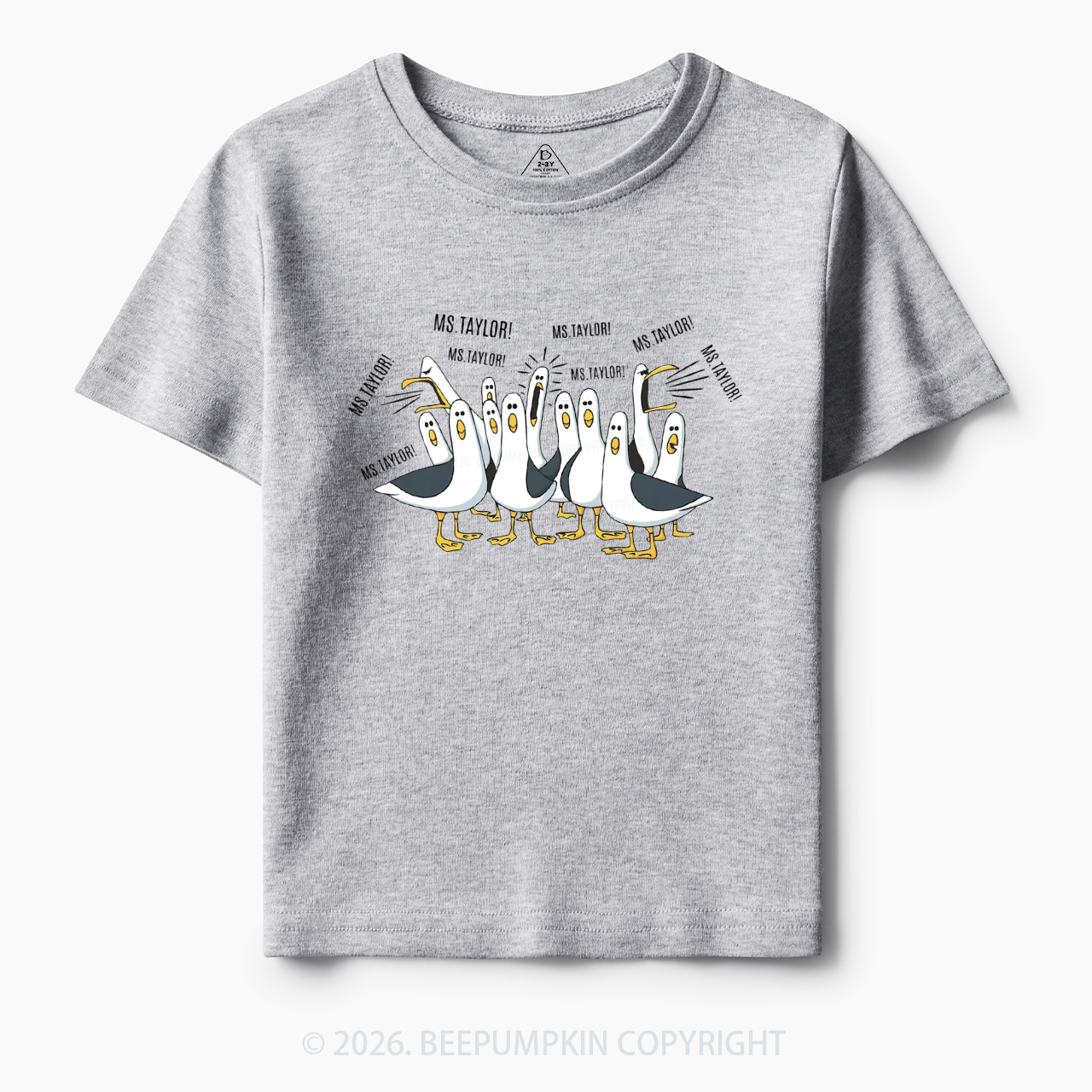 Personalized Teacher Name Seagulls Funny Toddler&Kid's Tees