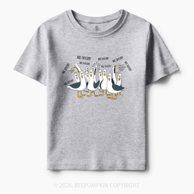Personalized Teacher Name Seagulls Funny Toddler&Kid's Tees