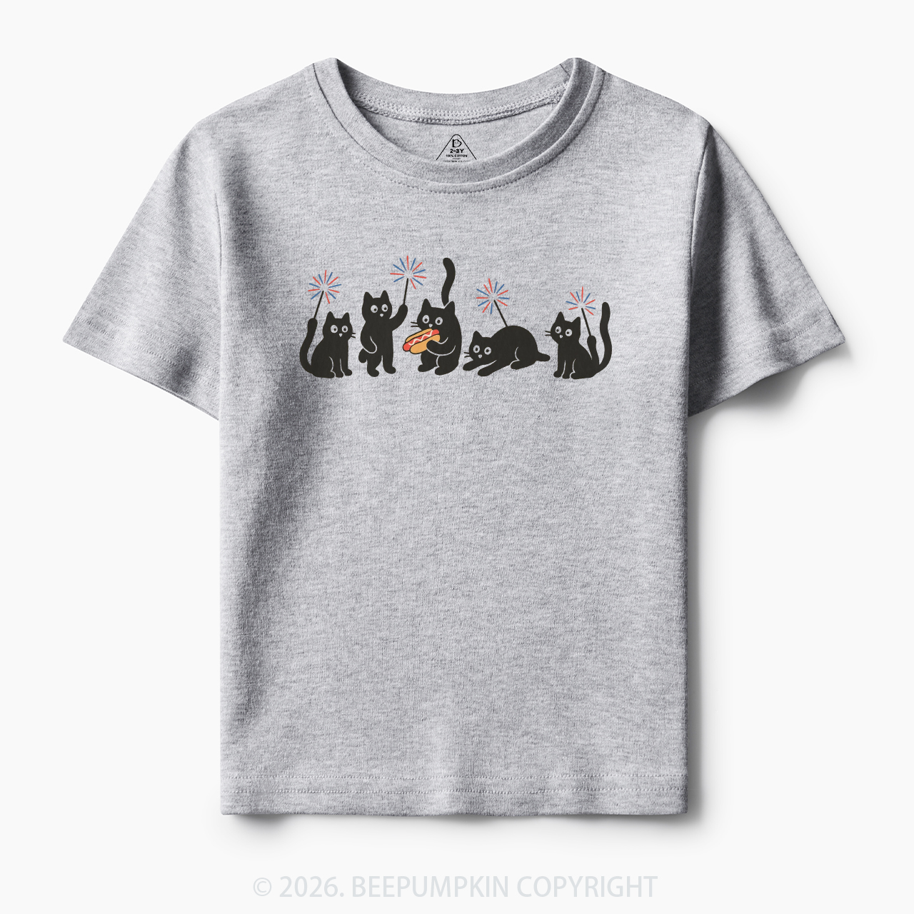 4th of July Funny Black Cats Toddler&Kid's Tees