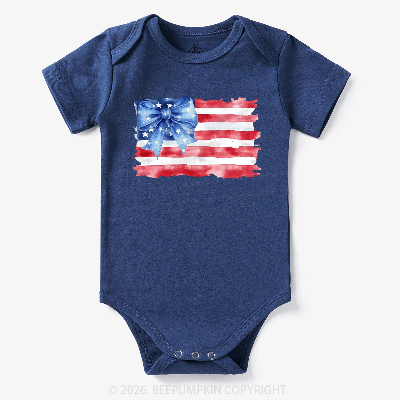 4th of July American Flag Bodysuit