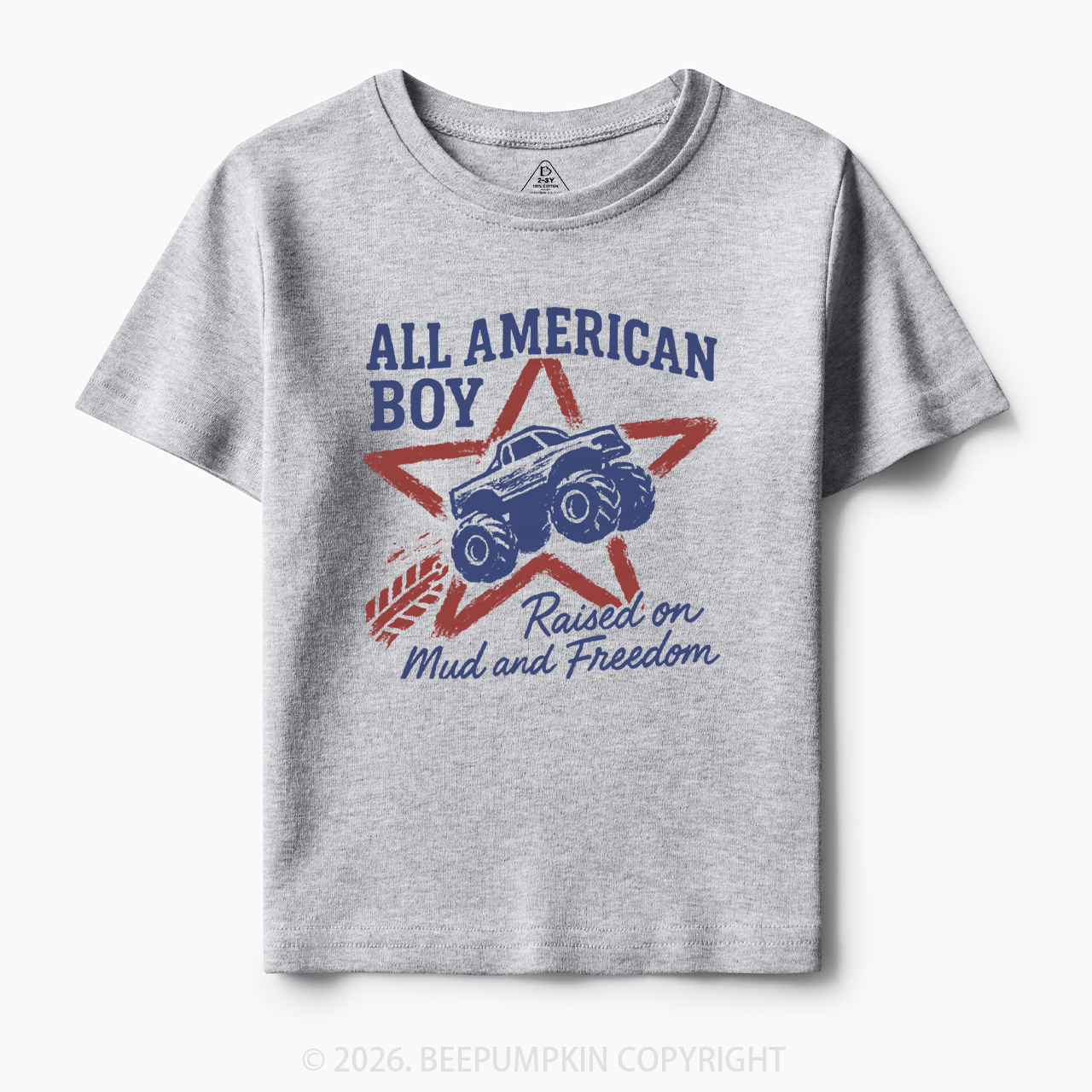 All American Boy Raised on Mud and Freedom Toddler&Kid's Tees