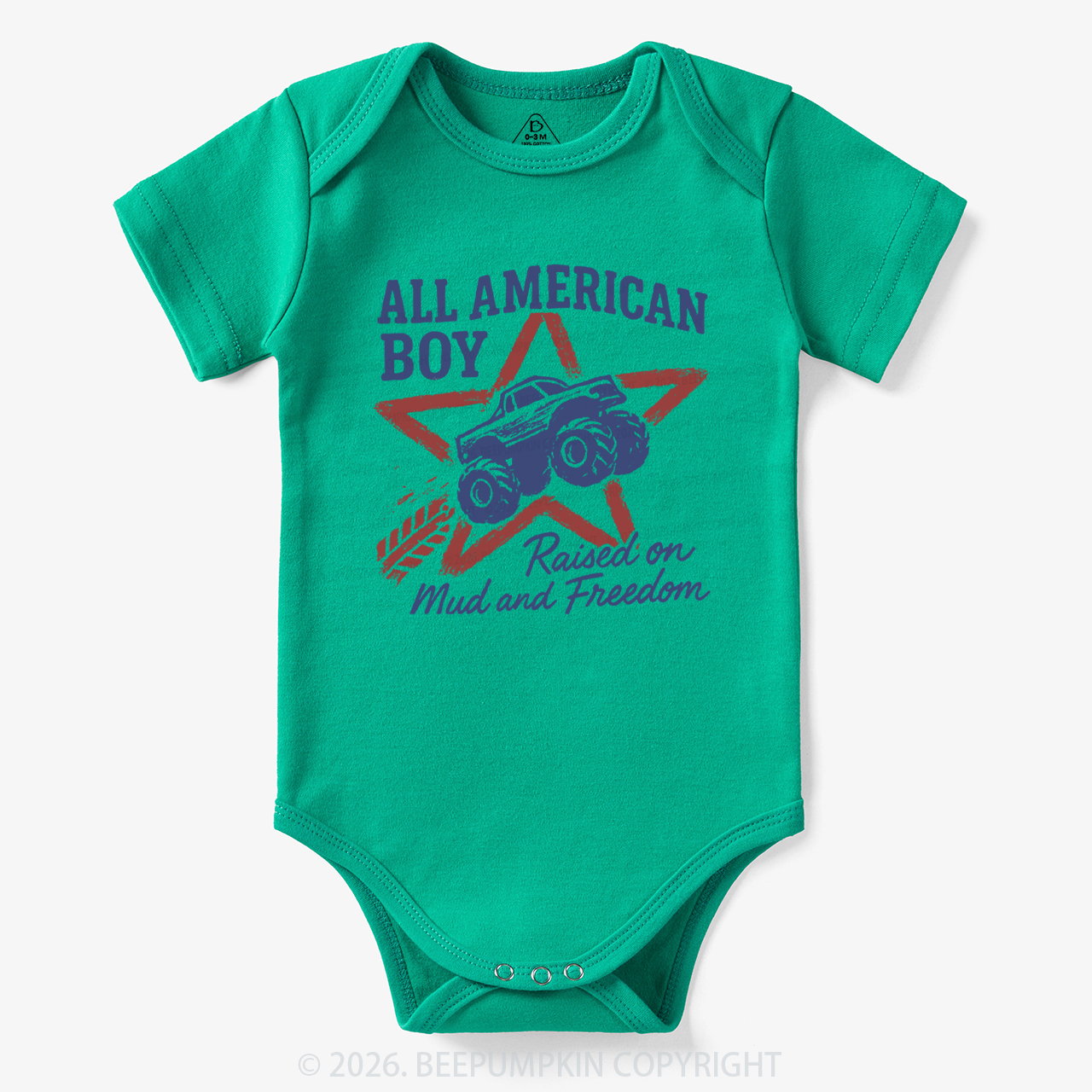 All American Boy Raised on Mud and Freedom Bodysuit