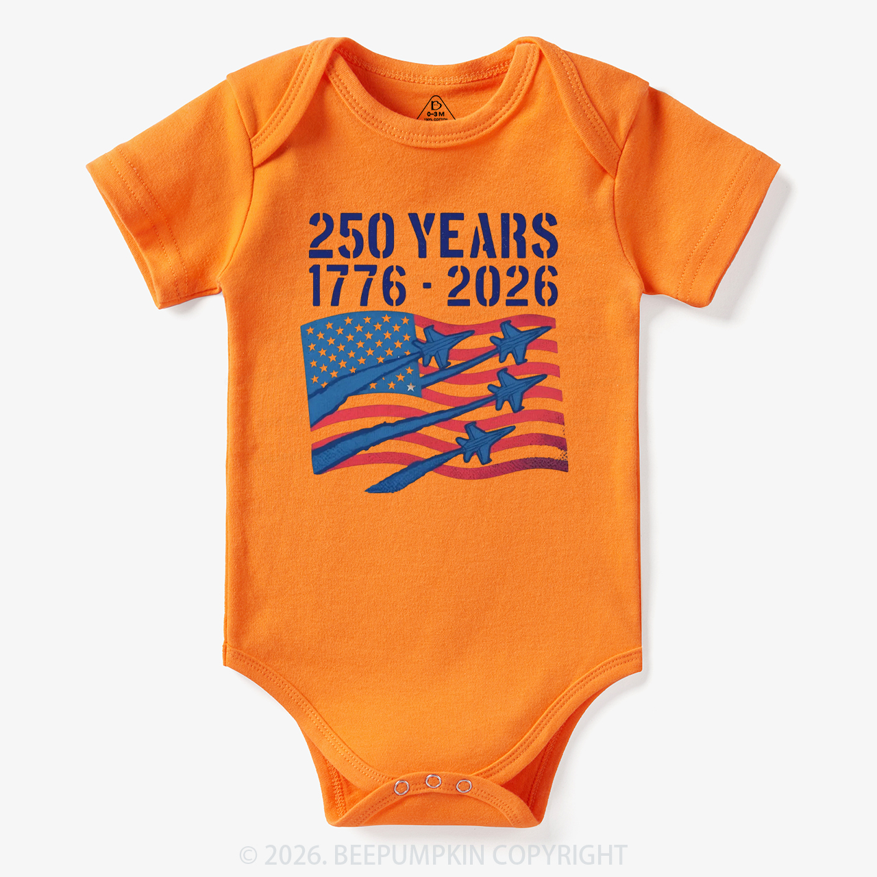 250 Years 1776-2026 America Patriotic Bodysuit