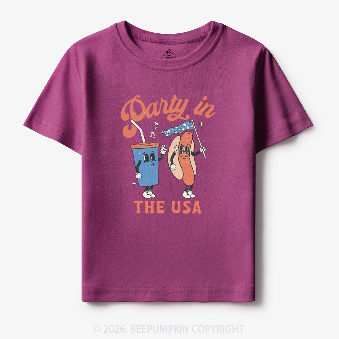 Party In The USA Hot Dog And Drink Toddler&Kid's Tees