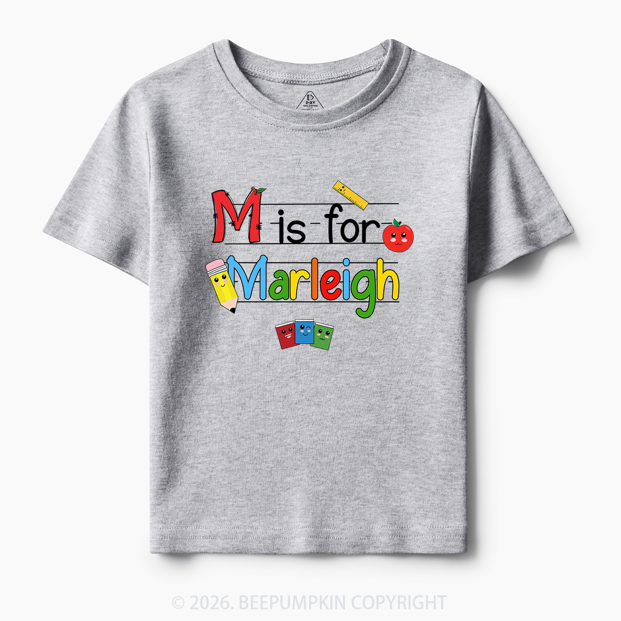 Personalized Kids Name Toddler&Kid's Tees Beepumpkin