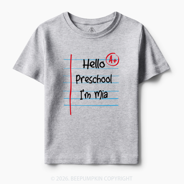 Personalized Grade I'm Name Back To School Shirt 