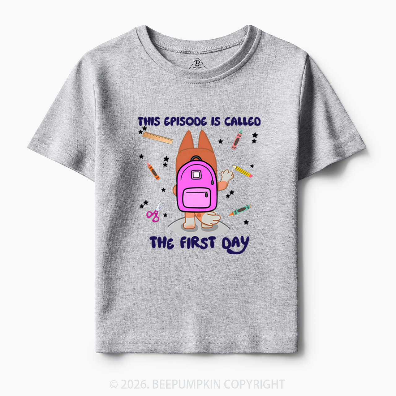Personalized Back To School Dog Toddler&Kids Tees