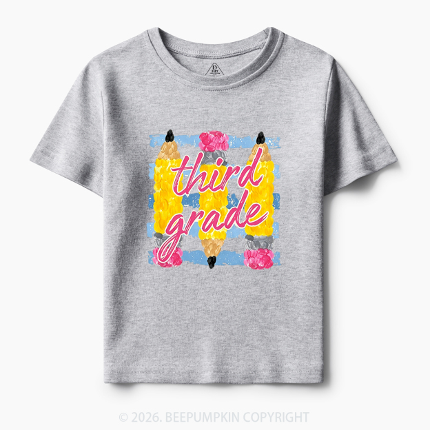 Personalized Grade Colors Stripes Back to School Toddler&Kid's Tees