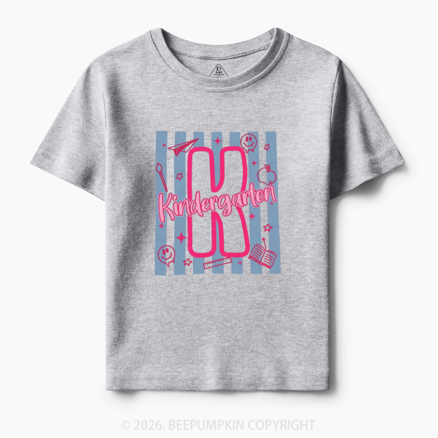 Preppy Stripes Kindergarten Back to School Toddler&Kid's Tees