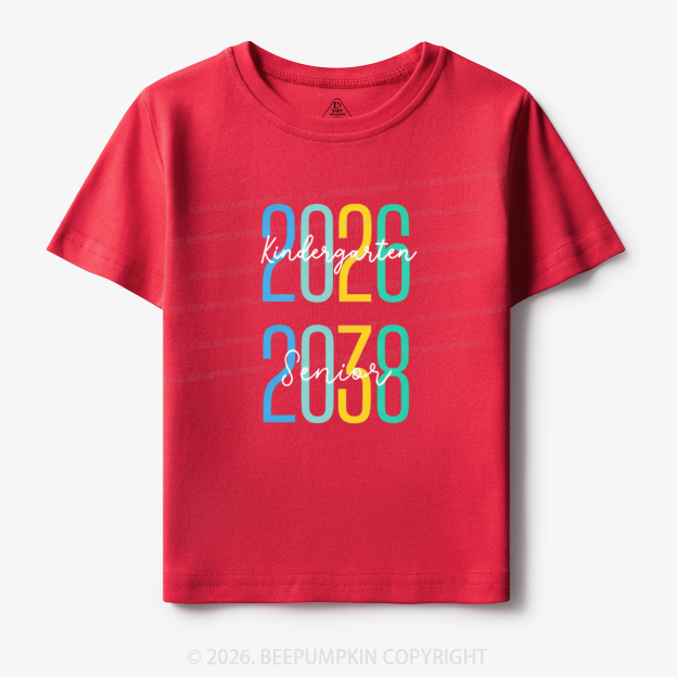 Class of 2026 Kindergarten 2038 Senior Toddler&Kid's Tees