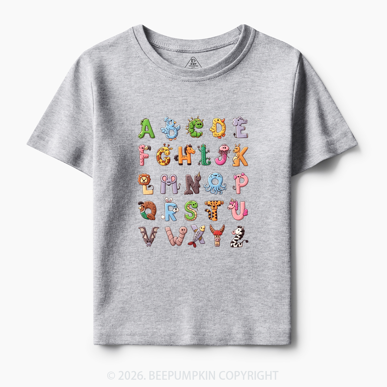 Cute Animals Alphabet Toddler&Kid's Tees
