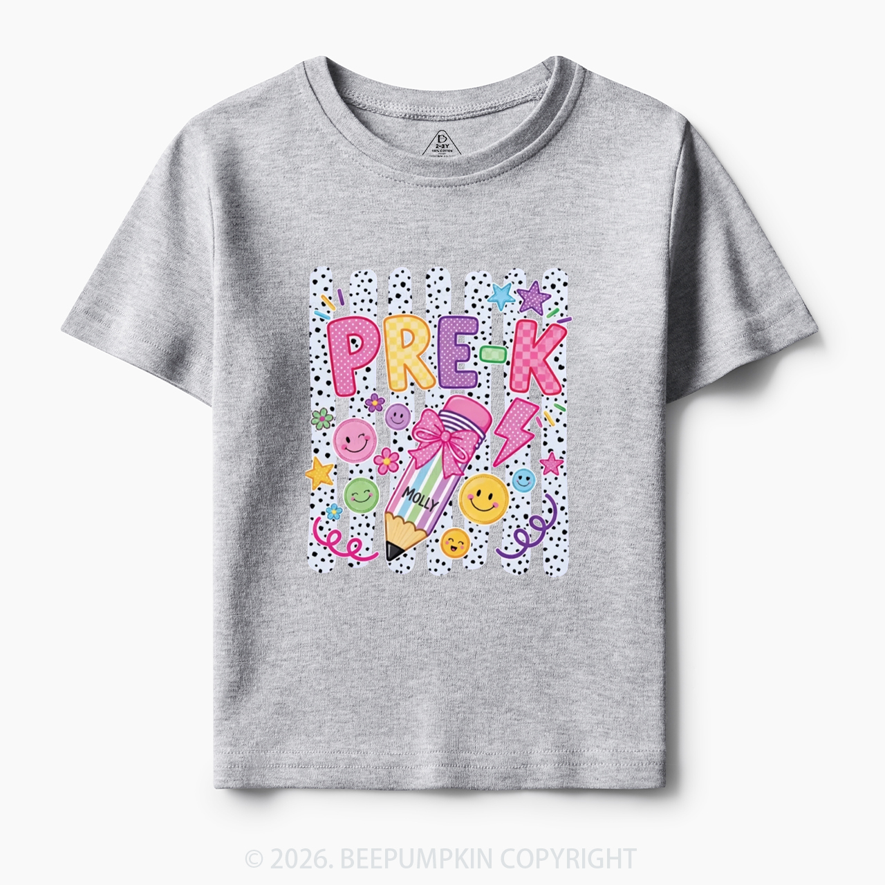Personalized Pre-K Striped Back to School Toddler&Kid's Tees
