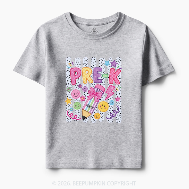 Personalized Pre-K Striped Back to School Toddler&Kid's Tees