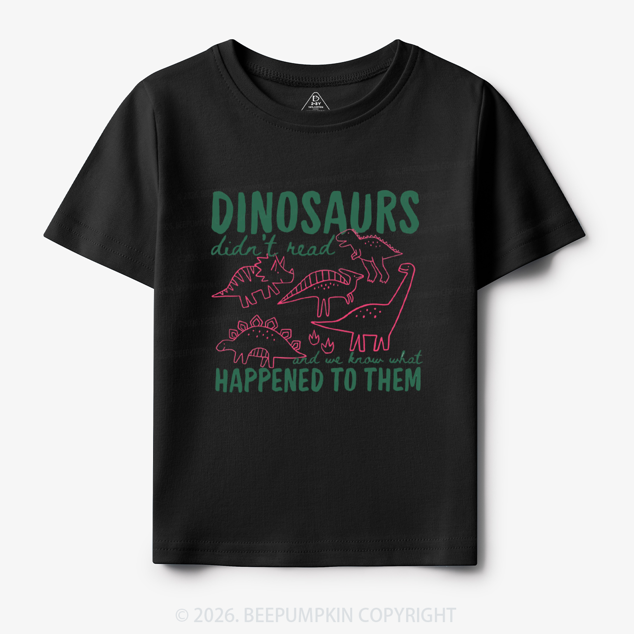 Funny Dinosaurs Didn't Read Toddler&Kid's Tees