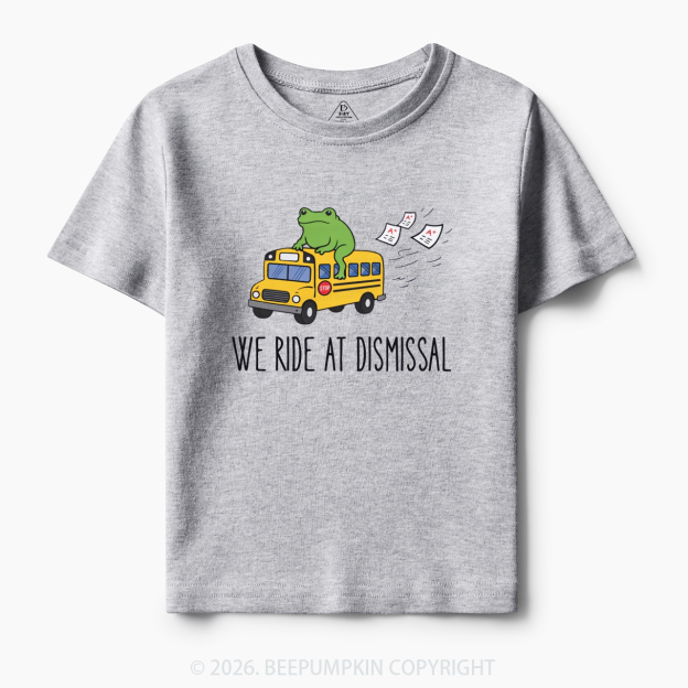 Funny Frog We Ride At Dismissal Toddler&Kid's Tees