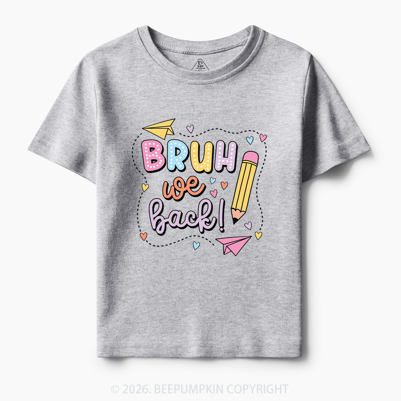 Bruh We Back Pastel Back to School Toddler&Kid's Tees