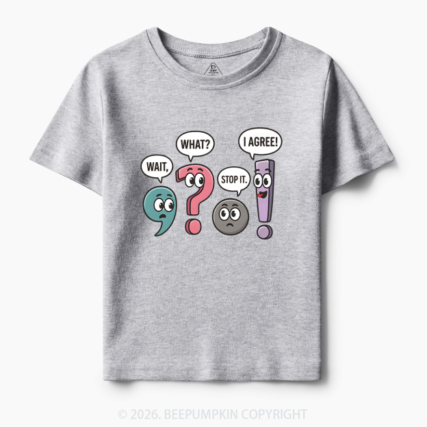 Funny Punctuation Back to School Toddler&Kid's Tees