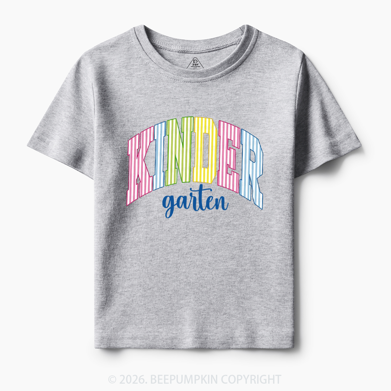 Colors Kindergarten Stripes Back to School Toddler&Kid's Tees