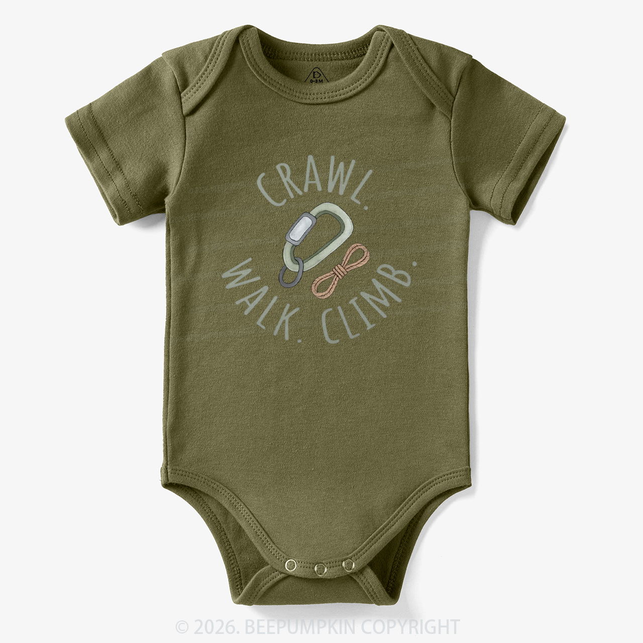 Crawl Walk Climb Cute Rock Climbing Bodysuit