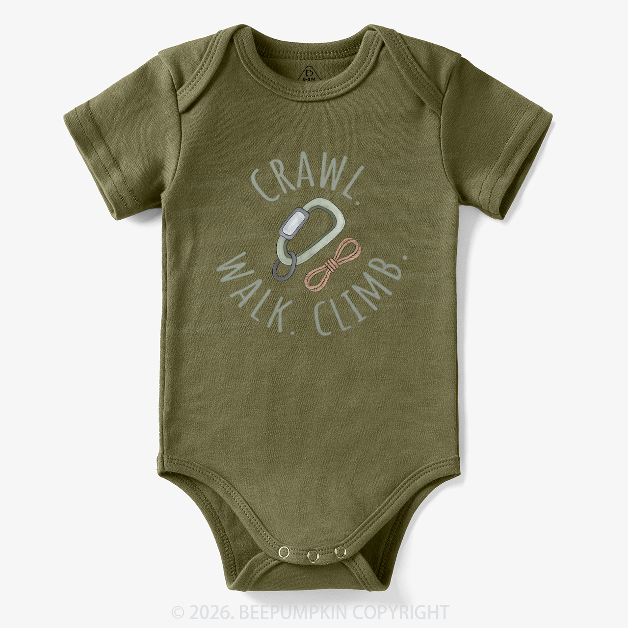 Crawl Walk Climb Cute Rock Climbing Bodysuit