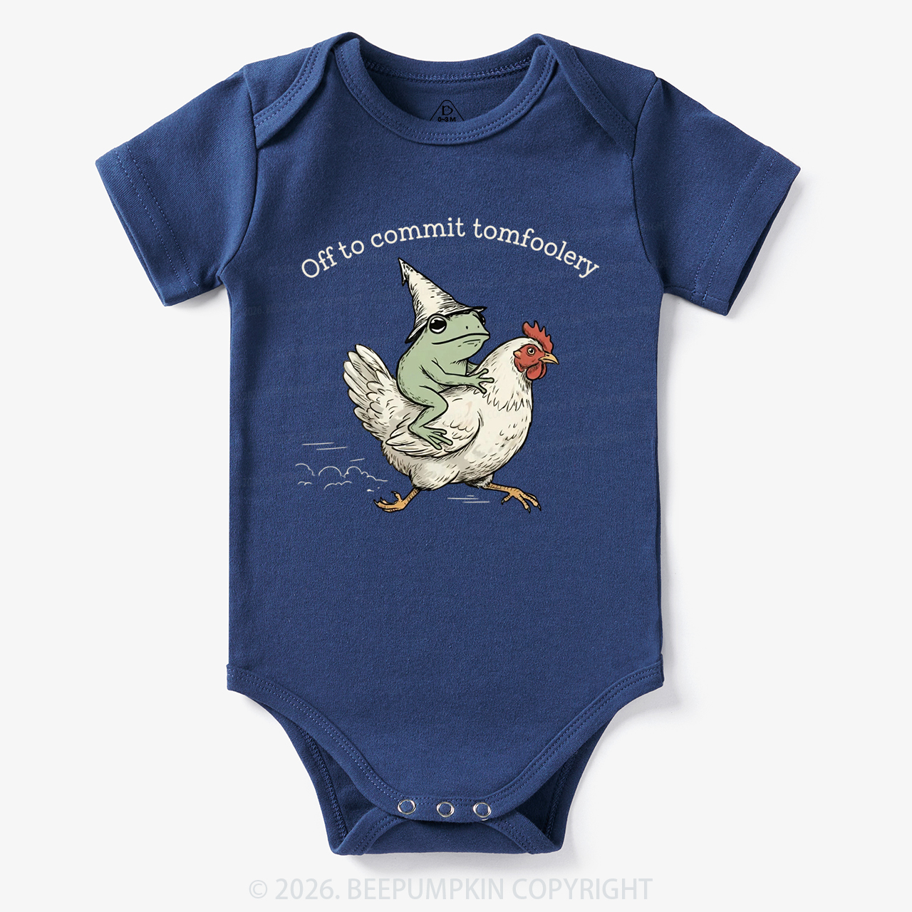 Frog Riding Chicken Off to Commit Tomfoolery Bodysuit