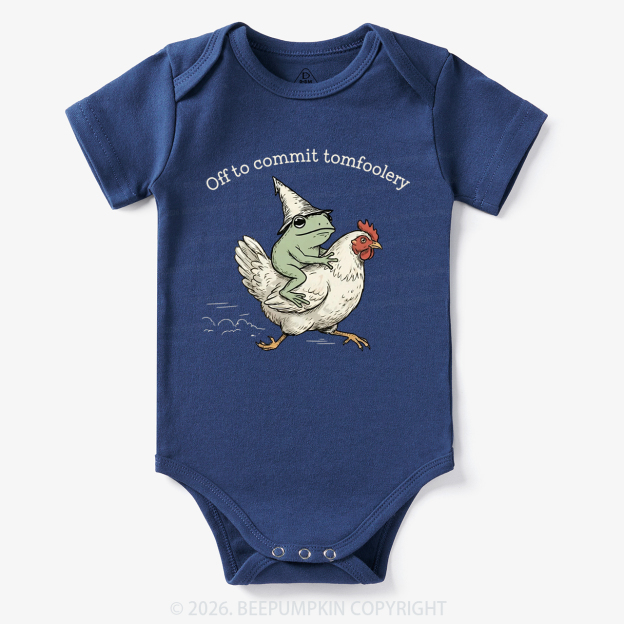 Frog Riding Chicken Off to Commit Tomfoolery Bodysuit