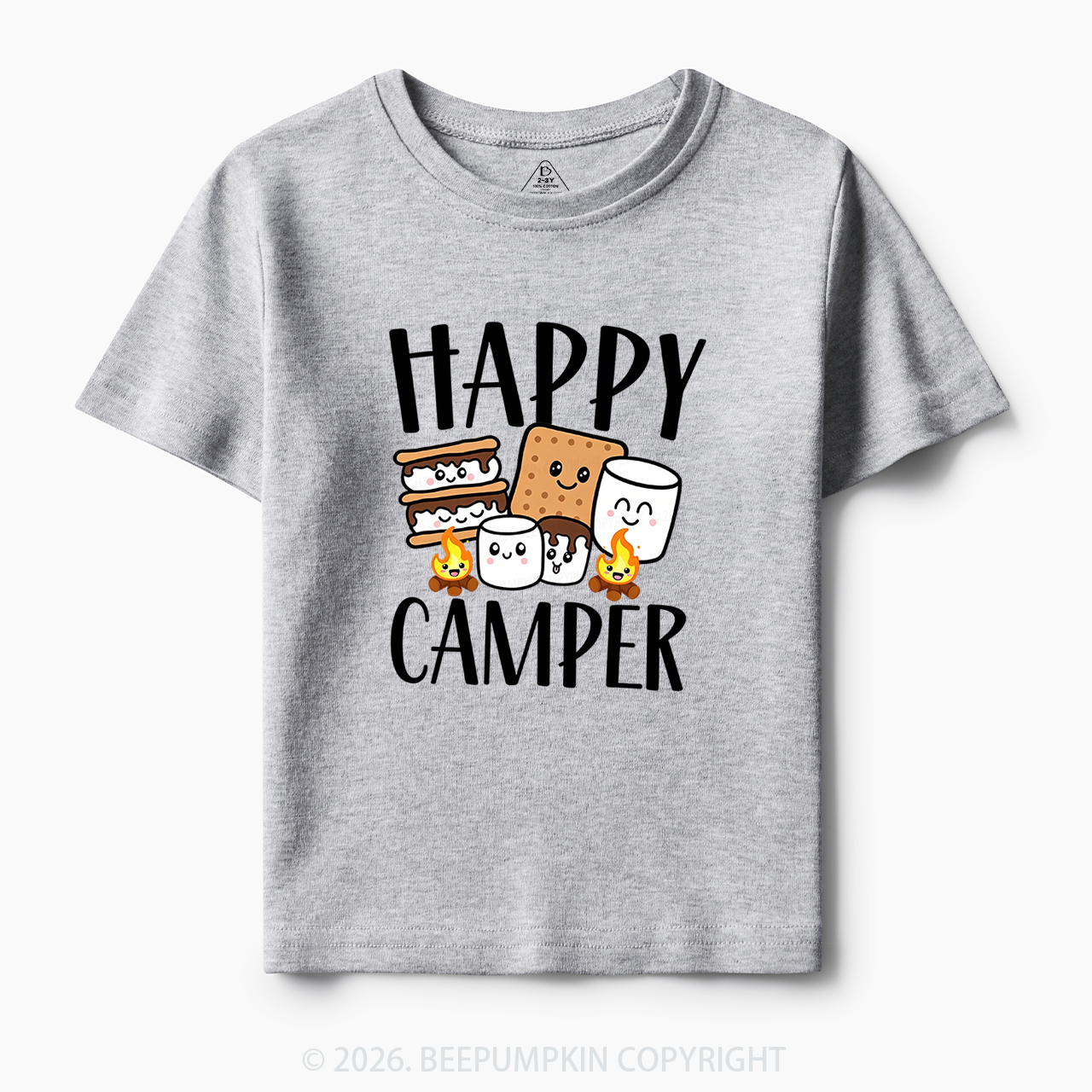 Happy Camper Cute Marshmallow Toddler&Kid's Tees