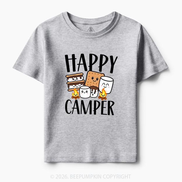 Happy Camper Cute Marshmallow Toddler&Kid's Tees