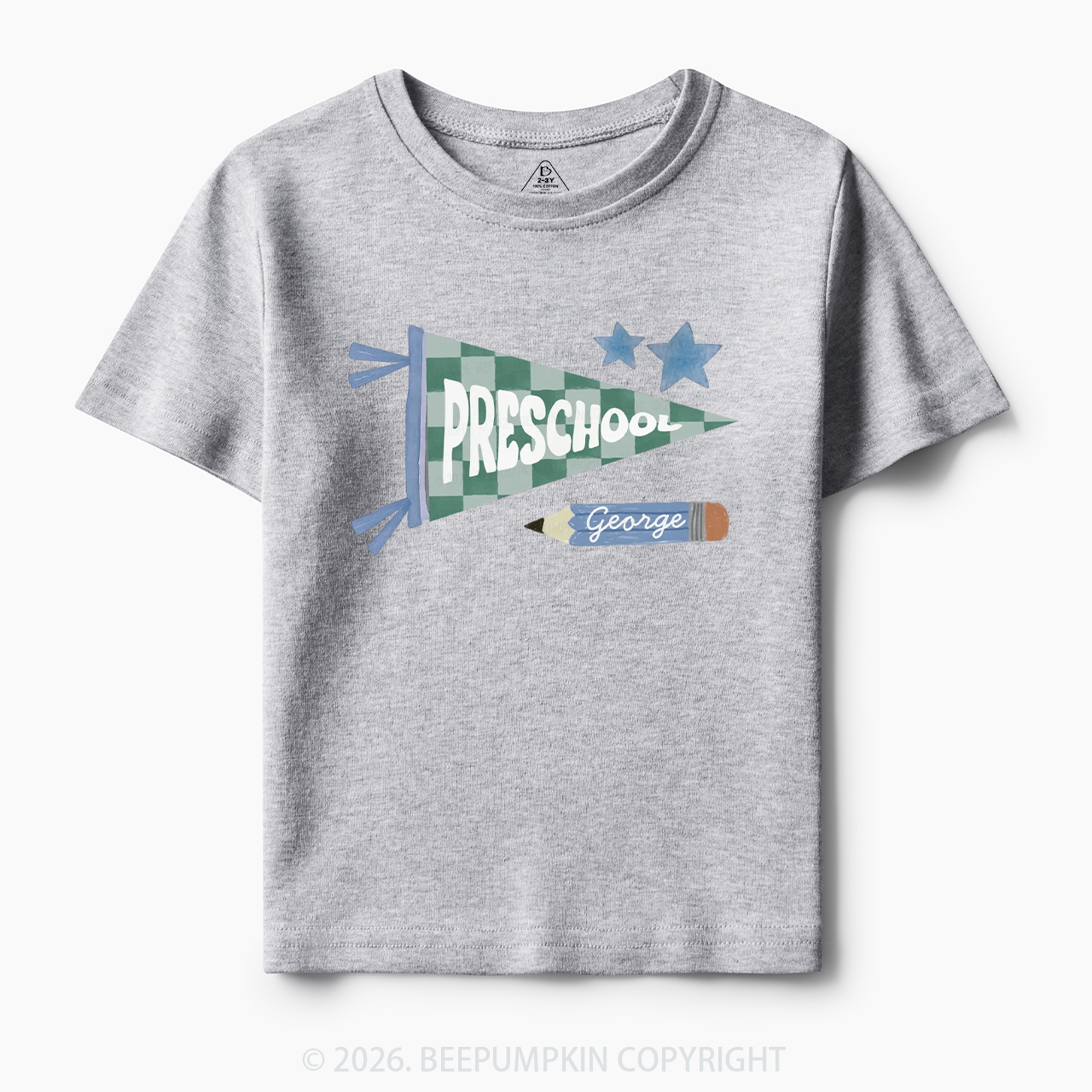 Personalized Pennant Back to School Toddler&Kid's Tees